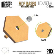 Battletech hex bases 32 mm MDF | Hobby Accessories