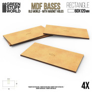 MDF Old World Bases - Rectangle 60x120mm | MDF Bases