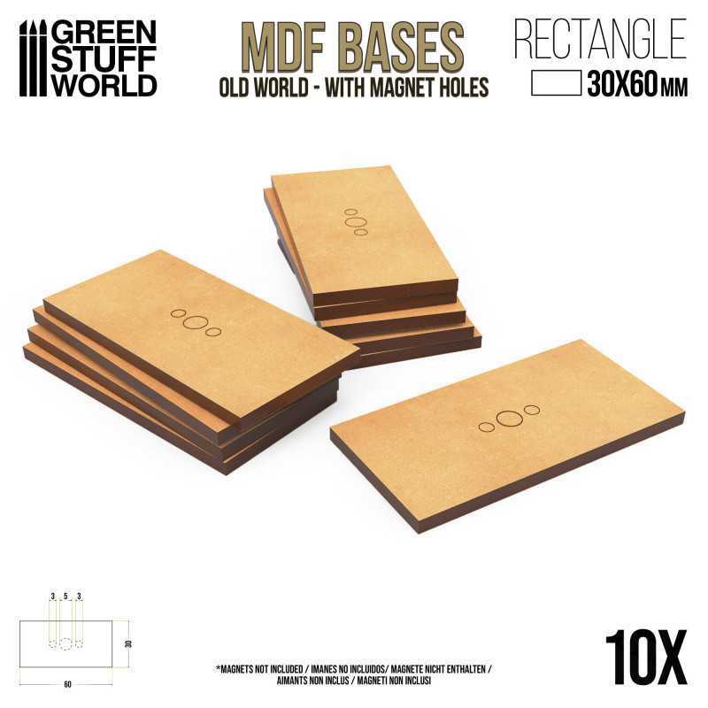 MDF Old World Bases - Rectangle 30x60mm | Warhammer Old World Bases