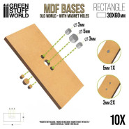 MDF Old World 底座 - 長方形 30x60mm - 戰錘舊世界底座