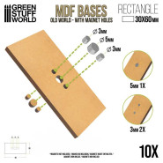 MDF Old World Bases - Rectangle 30x60mm | Warhammer Old World Bases