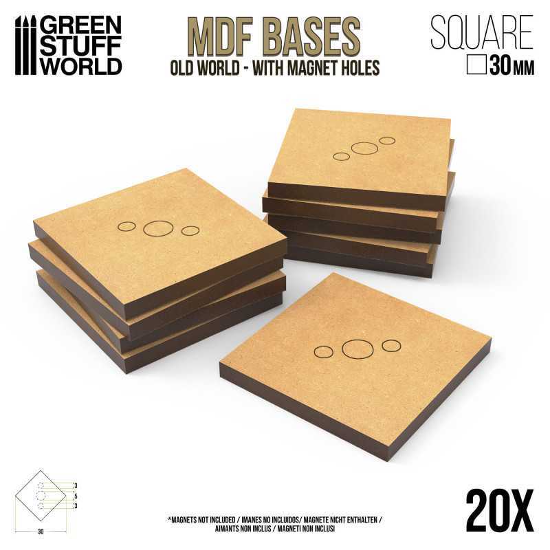 MDF Old World 底座 - 正方形 30 mm - 戰錘舊世界底座