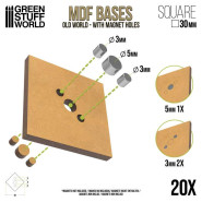 MDF Old World Bases - Square 30 mm | Warhammer Old World Bases