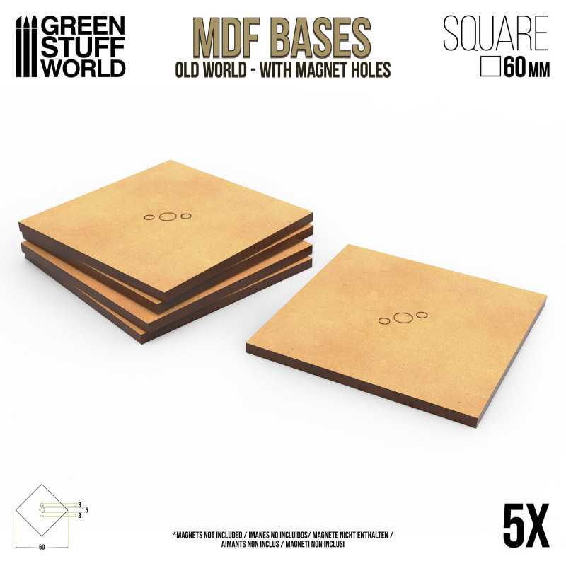 MDF Old World 底座 - 正方形 60 mm - 戰錘舊世界底座