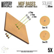 MDF Old World Bases - Square 60 mm | Warhammer Old World Bases