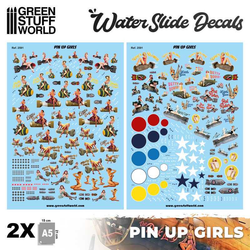 Water slide decals - Pin Ups | Water Transfer Decals