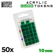 Green Acrylic Cube tokens | Gaming Tokens and Meeples