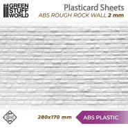 ABS Plasticard - ROUGH ROCK WALL Textured Sheet - A4 | Textured Sheets