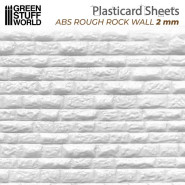 ABS Plasticard - ROUGH ROCK WALL Textured Sheet - A4 | Textured Sheets