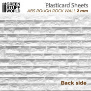 ABS Plasticard - ROUGH ROCK WALL Textured Sheet - A4 | Textured Sheets