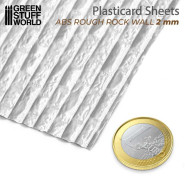 ABS Plasticard - ROUGH ROCK WALL Textured Sheet - A4 | Textured Sheets