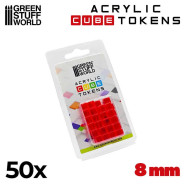 Red Cube tokens 8mm | Gaming Tokens and Meeples