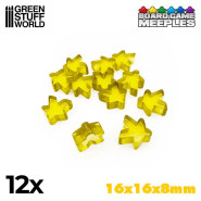 Meeples 16x16x8mm - 黃色 - 遊戲識別物和Meeples