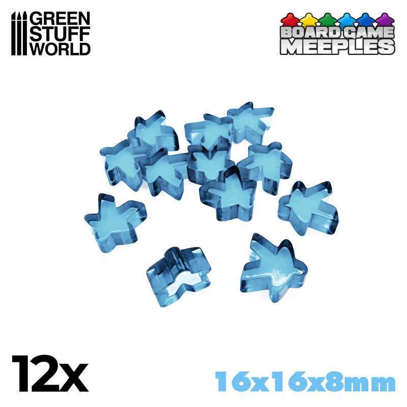 Meeples 16x16x8mm - 淺藍 - 遊戲識別物和Meeples