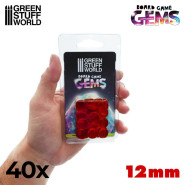塑膠寶石 12 mm - 紅色 - 遊戲識別物和Meeples