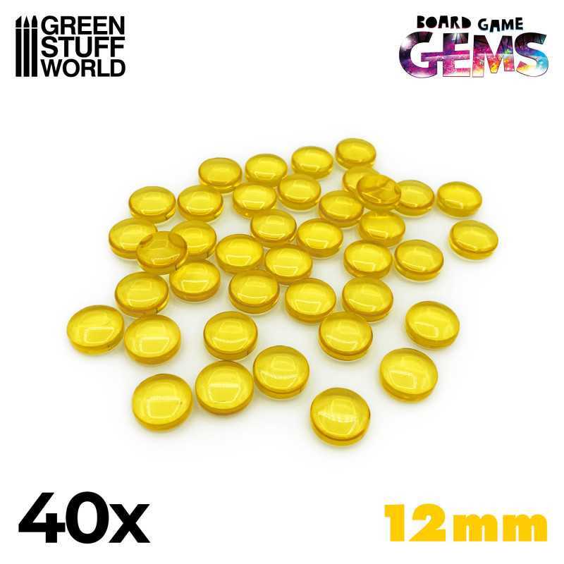 ▷ Plastic Gems 12mm - Yellow
