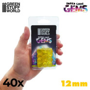 塑料宝石 12 mm - 黄色 - 游戏识别物和Meeples