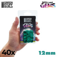 塑膠寶石 12 mm - 綠松石色 - 遊戲識別物和Meeples