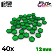 Plastic Gems 12mm - Green | Gaming Tokens and Meeples