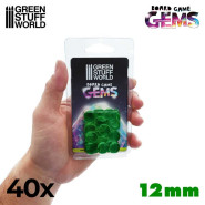 塑膠寶石 12 mm - 綠色 - 遊戲識別物和Meeples