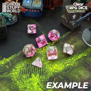 36x D6 12mm Dice - Clear Pink | D6 Dice