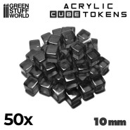 Gaming Tokens - Black Cubes 10mm | Gaming Tokens and Meeples