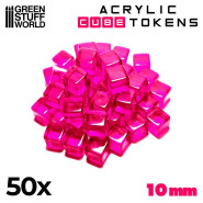 Gaming Tokens - Pink Cubes 10mm | Gaming Tokens and Meeples