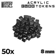 Gaming Tokens - Black Cubes 8mm | Gaming Tokens and Meeples