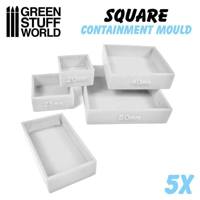 5x Containment Moulds for Bases - Square | Containment Moulds