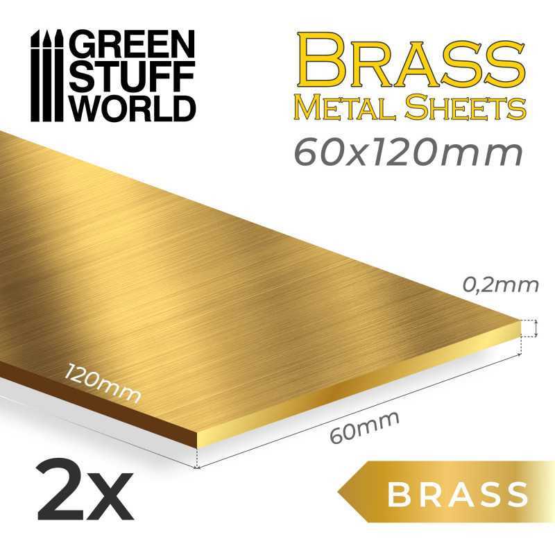 黄铜金属板 60x120mm（每包 2片） - 黄铜
