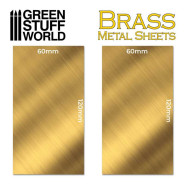 BRASS Metal sheets 60x120mm (Pack x2) | Brass