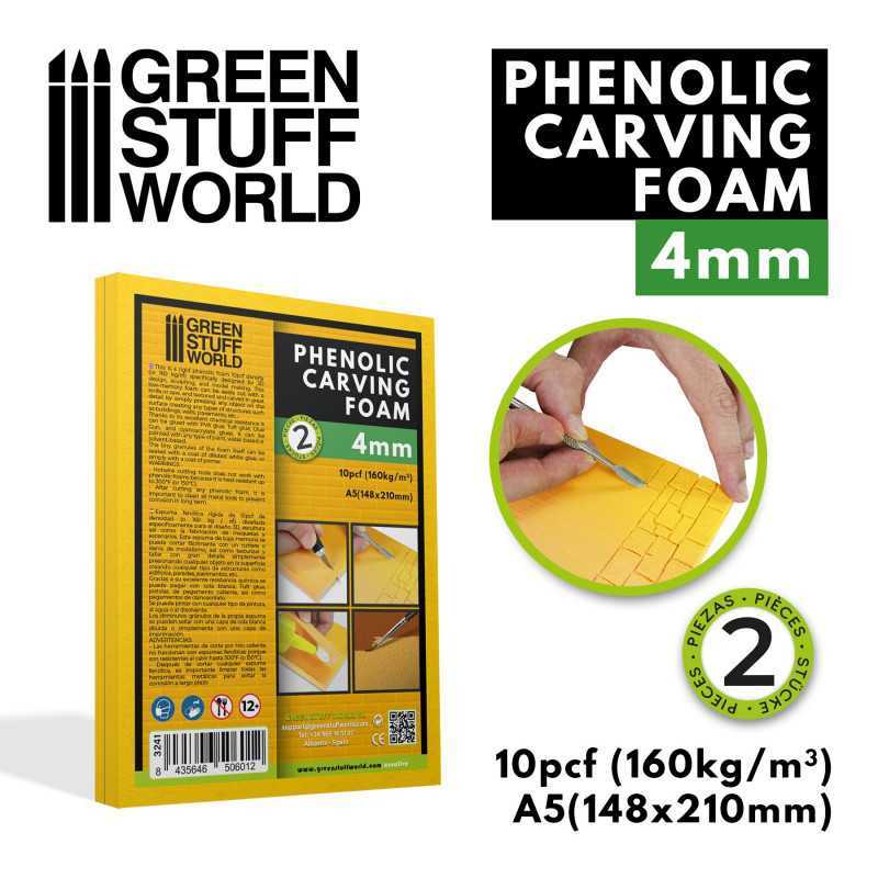 Phenolic Carving Foam 4mm - A5 size | Phenolic Carving Foam