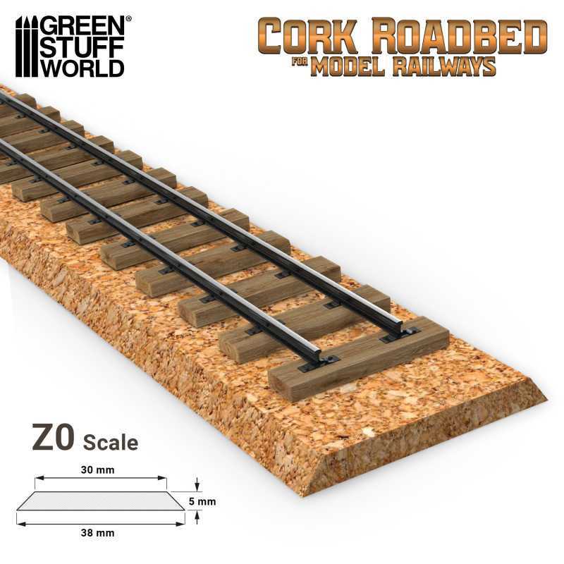 Z0 Cork Roadbed | Scale Cork Roadbed