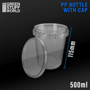 PP 塑料瓶 500ml 带盖 - 空涂料瓶