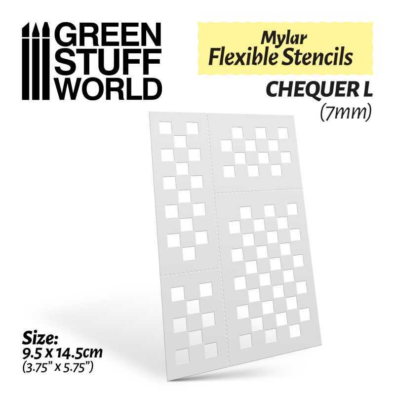 Flexible Stencils - CHEQUER L (7mm) | Flexible stencils