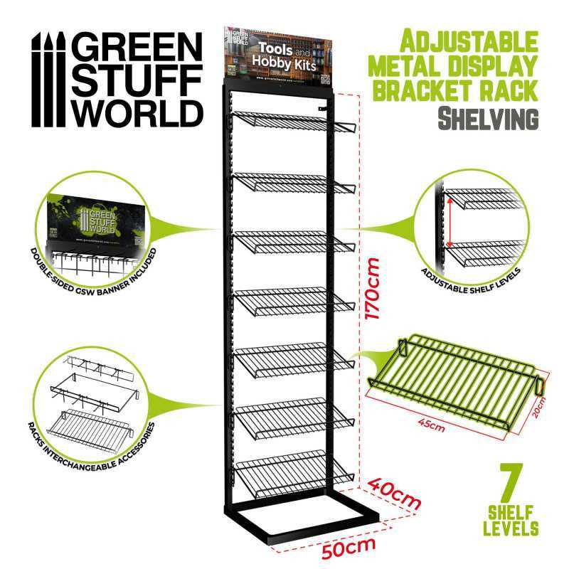 GSW Adjustable metal display - Shelving | Paint Displays Metals