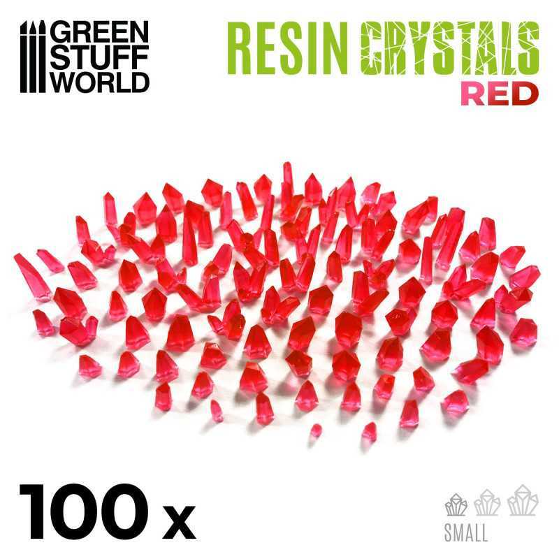 红色树脂晶体 - 小 - 透明树脂