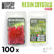 红色树脂晶体 - 小 - 透明树脂