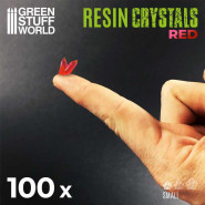 紅色樹脂晶體 - 小 - 透明樹脂