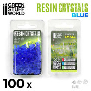 藍色樹脂晶體 - 小 - 透明樹脂