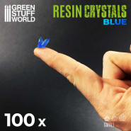 藍色樹脂晶體 - 小 - 透明樹脂