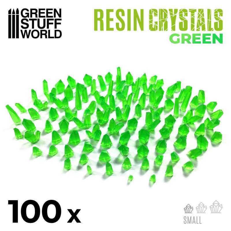 綠色樹脂晶體 - 小 - 透明樹脂