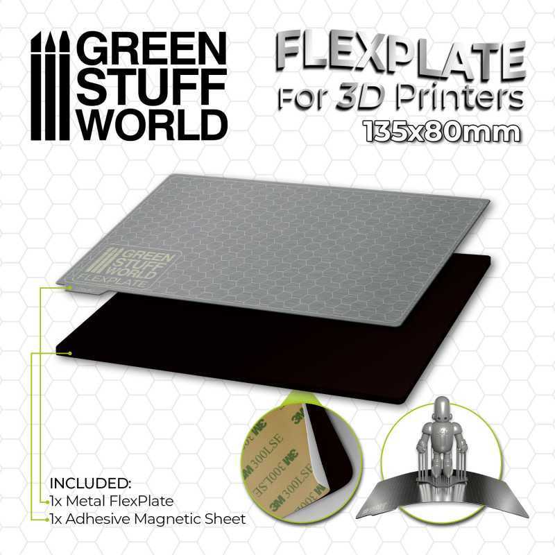 3D打印磁性金属板 - 135x80mm - 用于 3D 打印机的柔性板