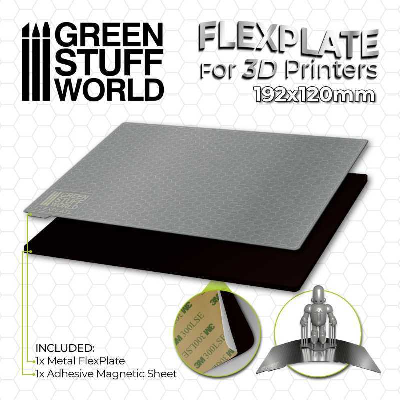 3D打印磁性金属板 - 192x120mm - 用于 3D 打印机的柔性板