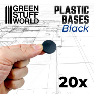 塑料底座 - 圓形 28.5 mm 黑色 - 手工配件