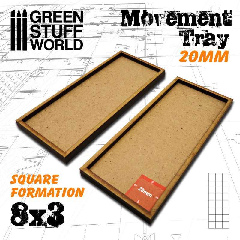 MDF Movement Trays 20mm 8x3 | Hobby Accessories