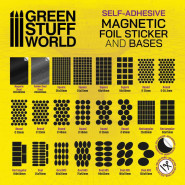 Round Magnetic Sheet SELF-ADHESIVE - 28,5mm | Magnetic Foil Stickers