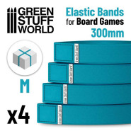 Elastic Bands for Board Games 300mm - Pack x4 | Elastic Bands for Board Games