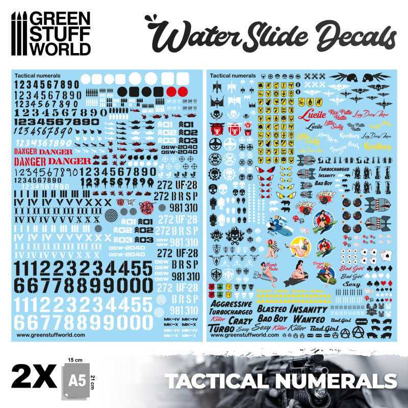 Waterslide Decals - Tactical Numerals and Pinups | Inicio