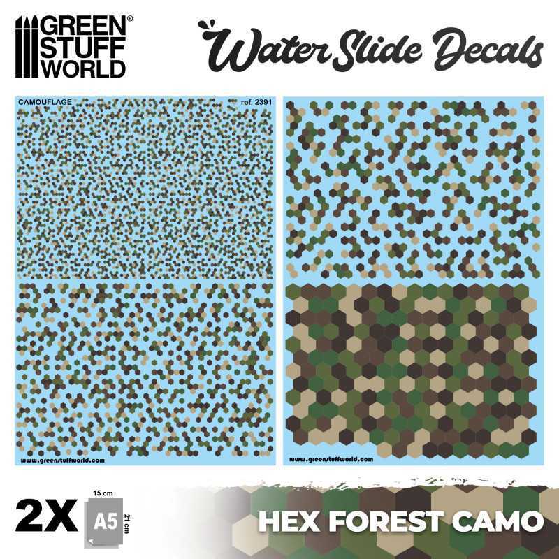 Waterslide Decals - Hex Forest Camo | Water Transfer Decals